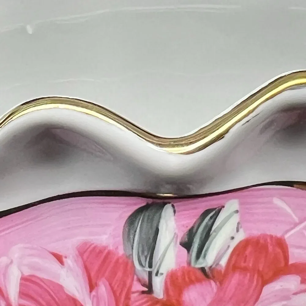 Formalities - Baum Bros -Victorian Purse- Rose Patterned Vase-Gold Tone Accents